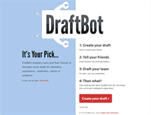 Tablet Screenshot of draftbot.com